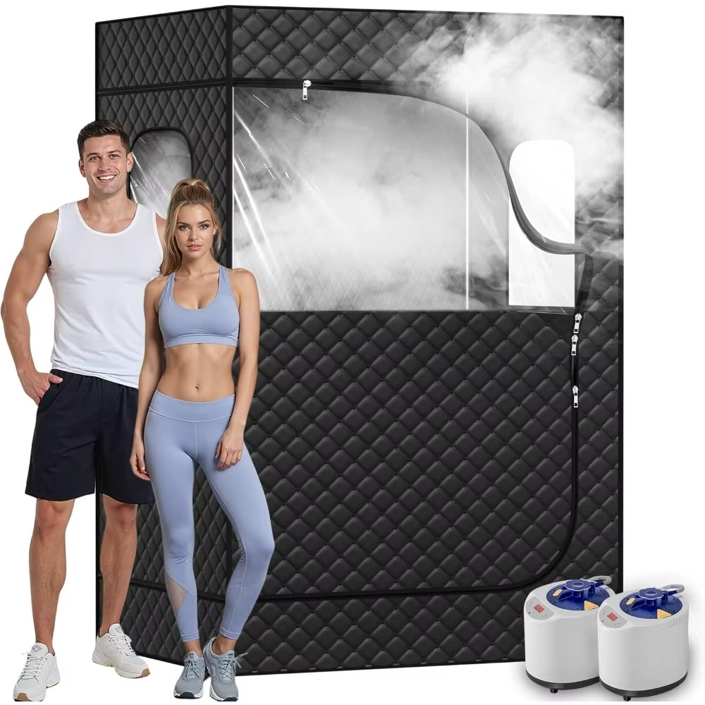 Magazaw 2-person steam sauna with remote, featuring a portable design for easy home relaxation