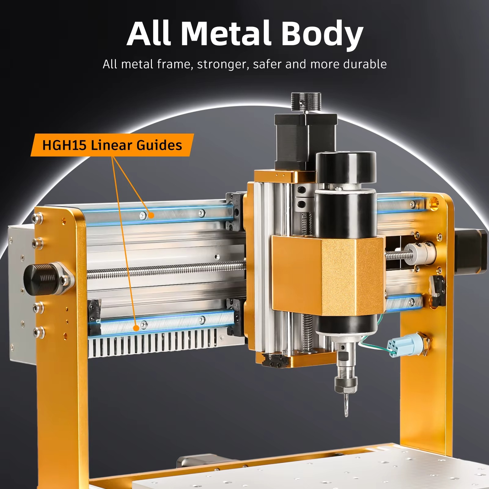 Magazaw 500W CNC milling machine with all metal body and HGH15 linear guides for durability