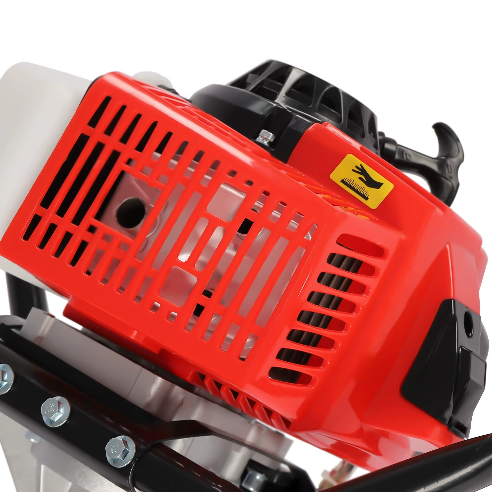 Side view of the Magazaw™ 63cc gas post hole digger showcasing its powerful engine design