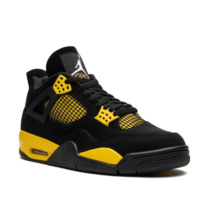 AJ 4 Thunder sneakers Bleck/Yellow - Nevada Shoe