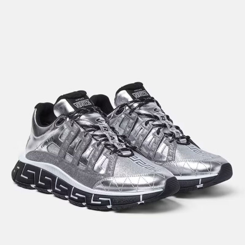 Trigreca Sneakers Luxury Silver - Nevada Shoe