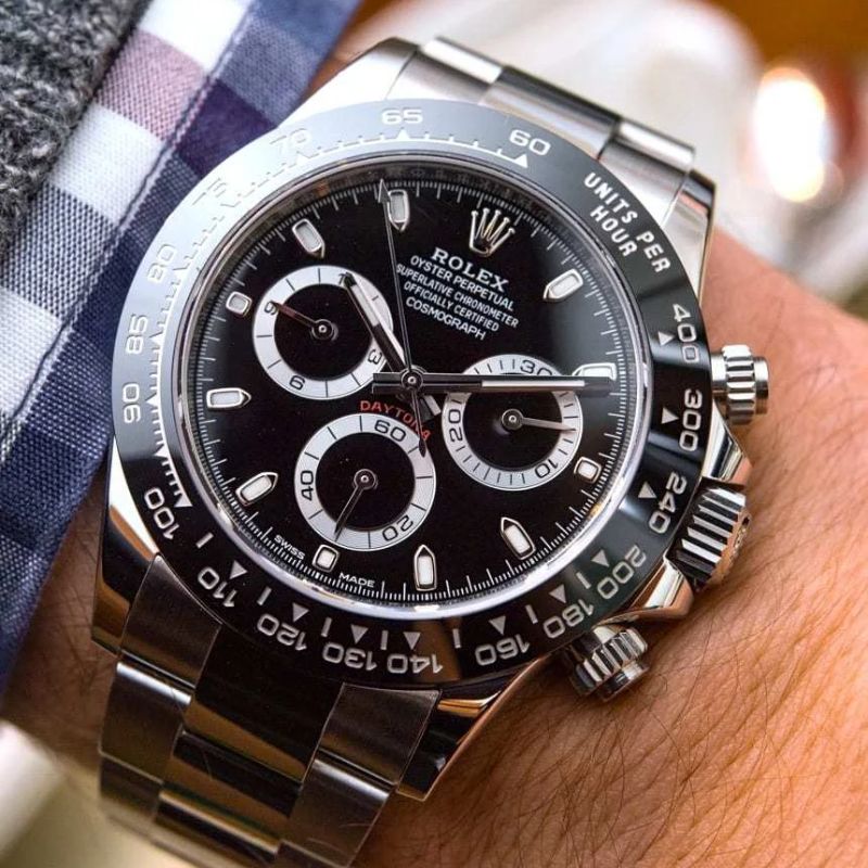 Watch Cosmograph Daytona Classic Silver Panda Black and White Dial 40mm - Nevada Shoe