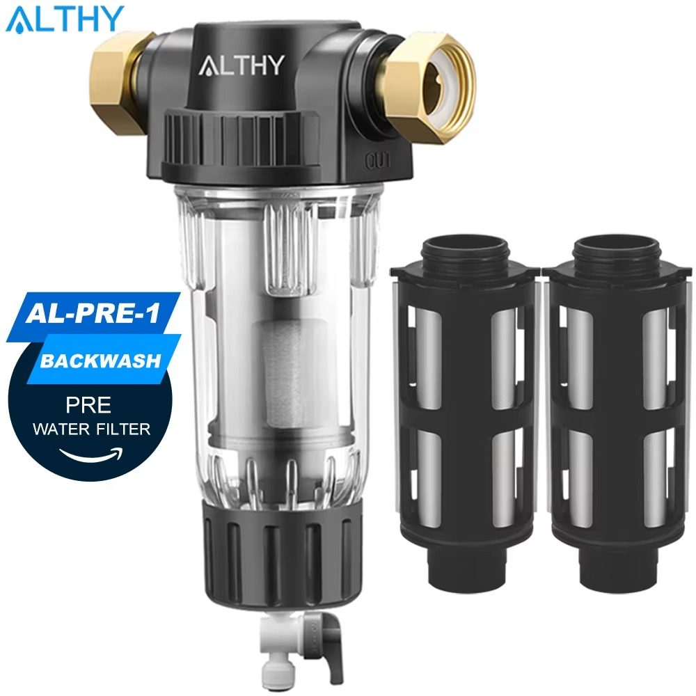 Magazaw whole house water filter system with transparent housing and included replacement filters
