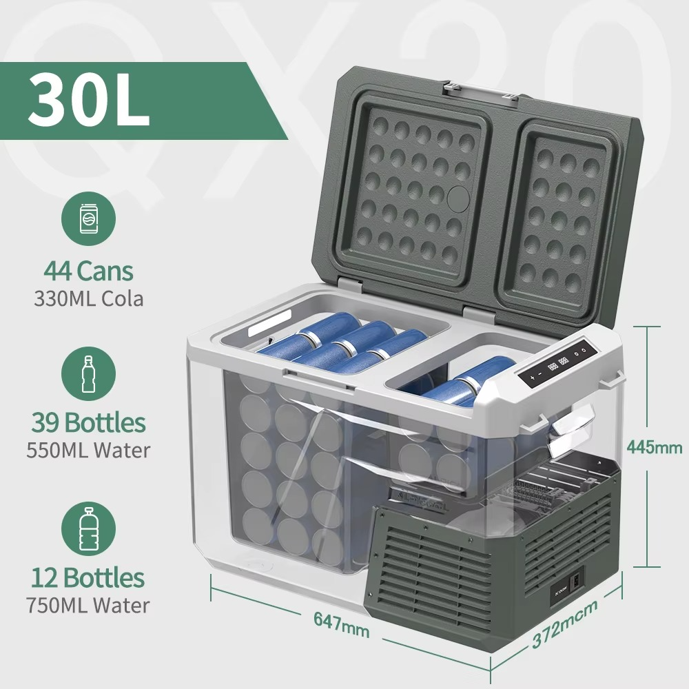 Magazaw car refrigerator dual zone with 30L capacity for storing cans and bottles