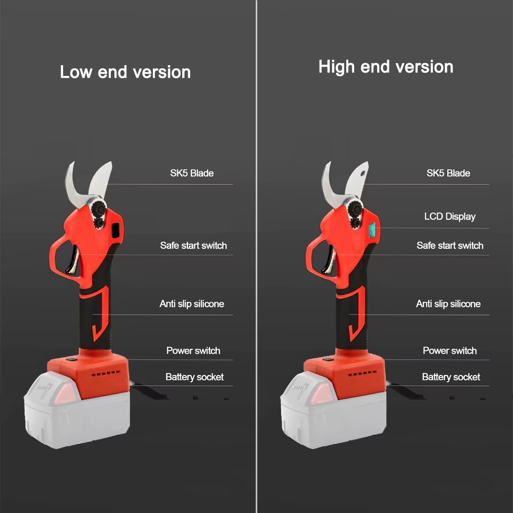 Magazaw cordless brushless pruner with SK5 blade and LCD display options for efficient gardening