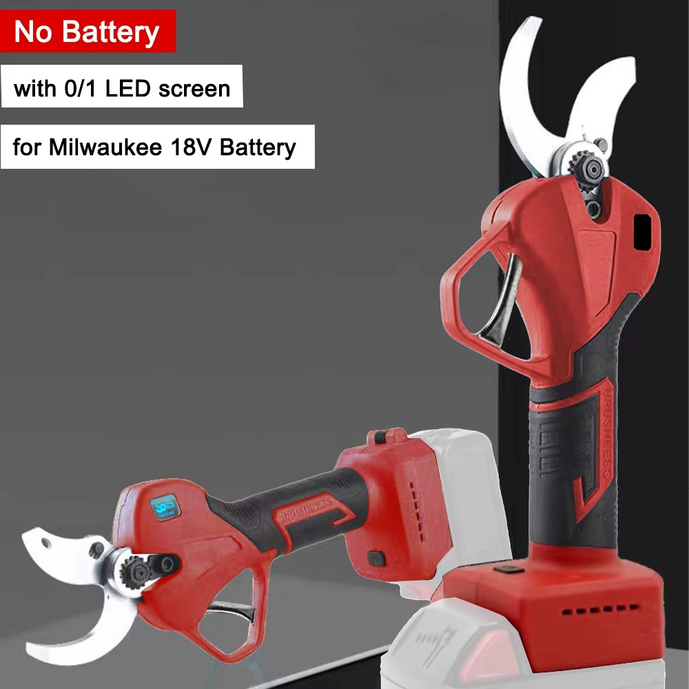 Magazaw cordless brushless pruner with LED screen and compatibility for Milwaukee 18V battery