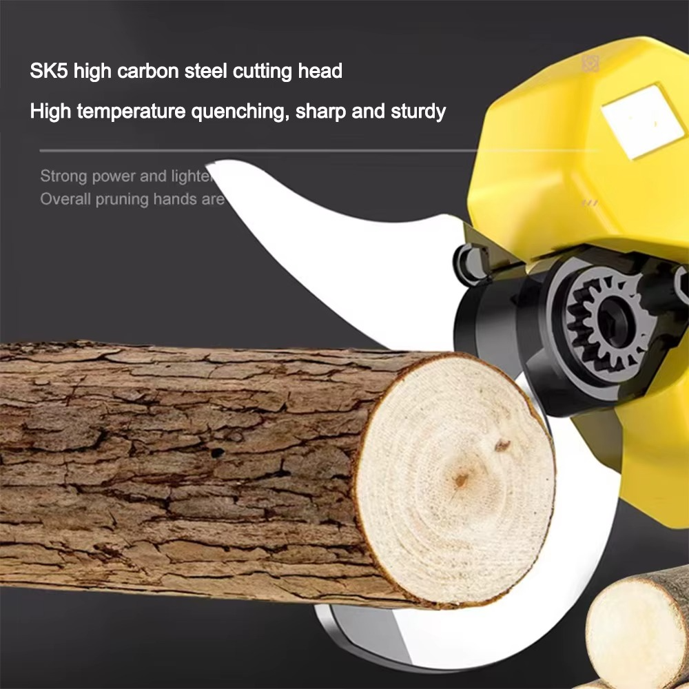 Magazaw cordless electric pruning shears with SK5 carbon steel cutting blade for sturdy performance