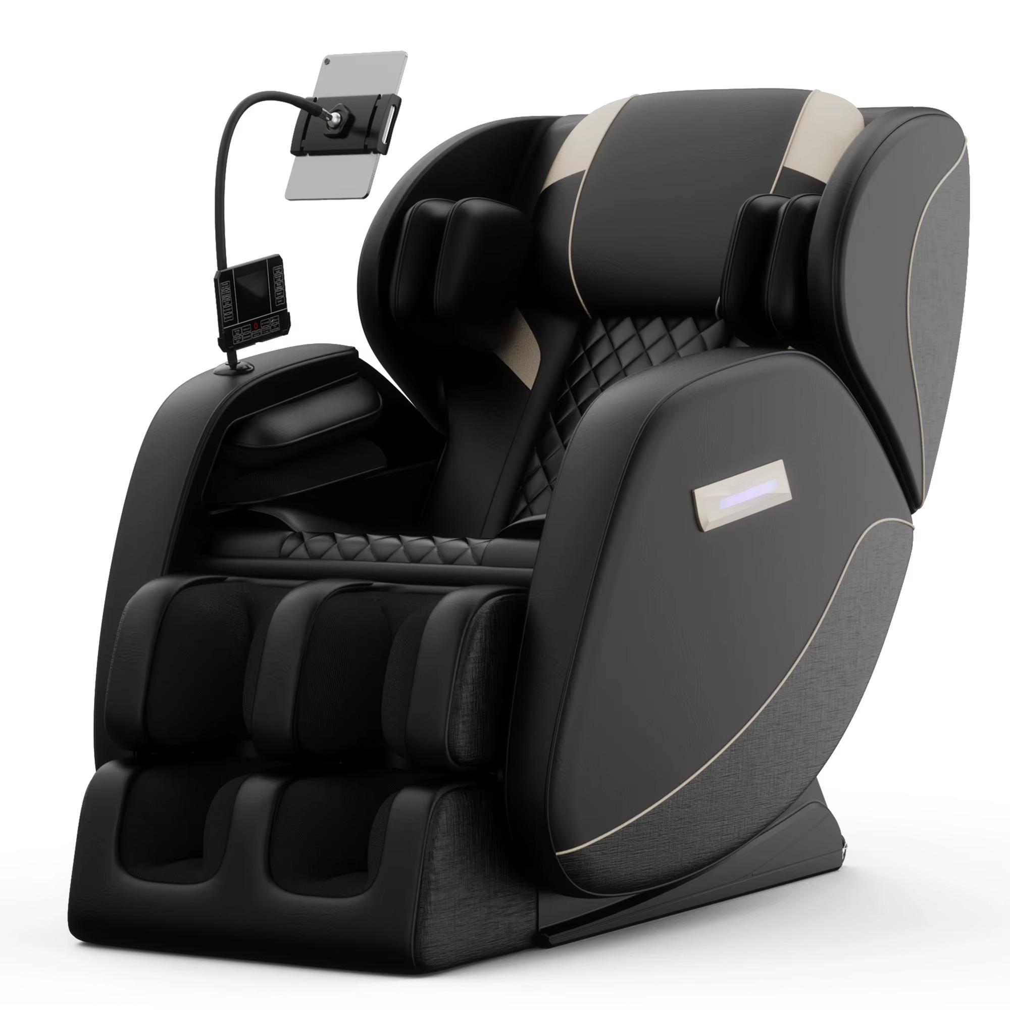 Magazaw full body massage chair with heating featuring ergonomic design and tablet holder