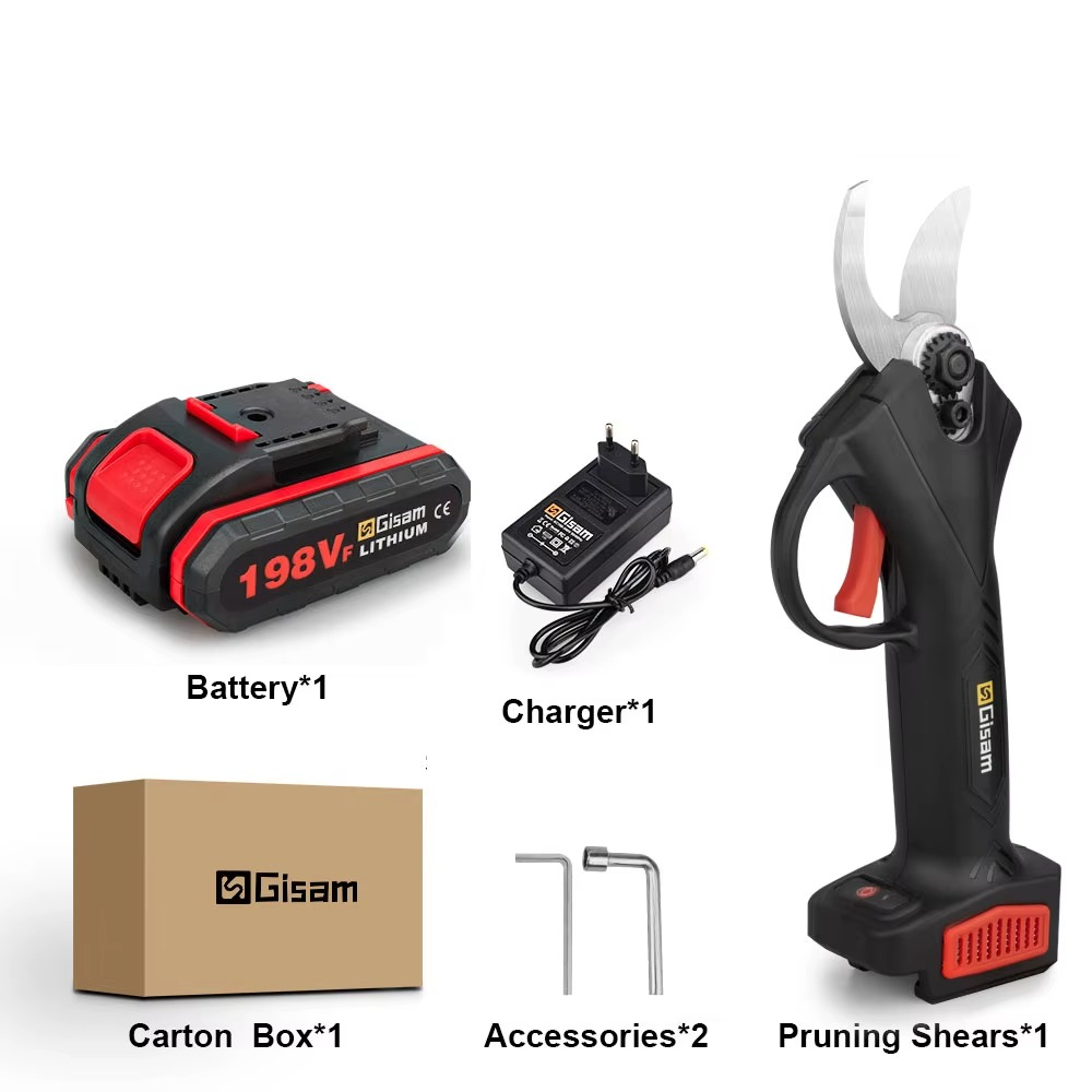 Magazaw cordless electric pruner with battery, charger, and accessories for efficient gardening