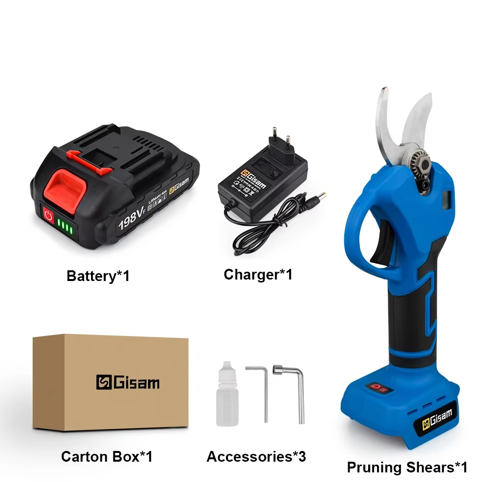 Magazaw digital electric pruning shears with battery and charger for effortless gardening tasks