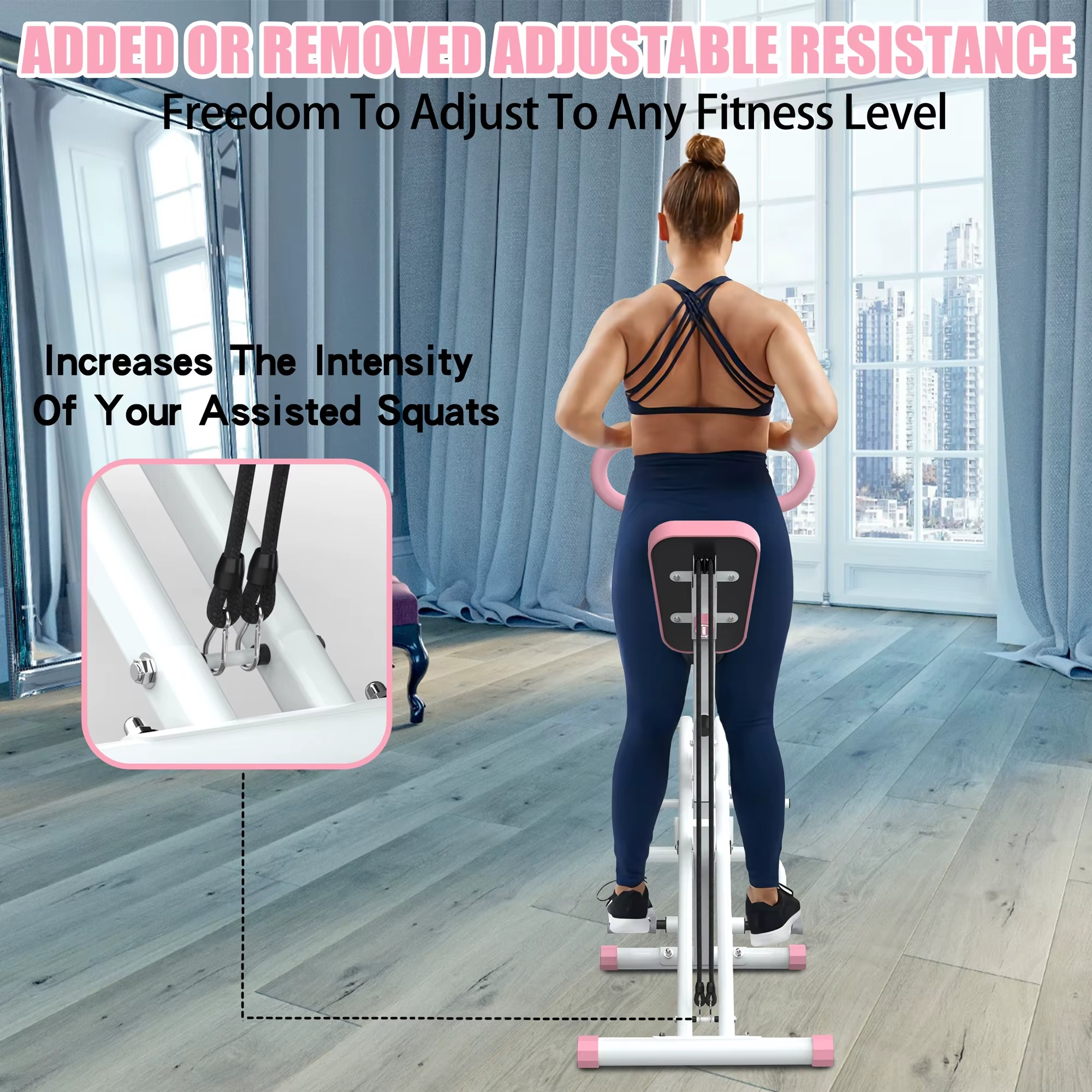 Magazaw glute and thigh exercise machine with adjustable resistance for personalized fitness training