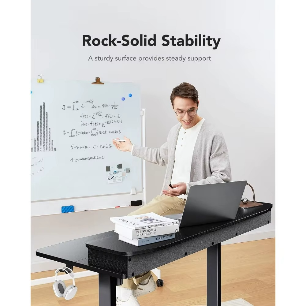 Magazaw adjustable standing desk with drawers providing rock-solid stability for a productive workspace