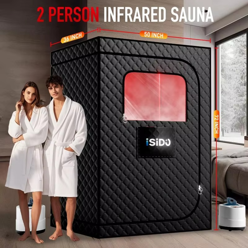 Magazaw 2-person infrared sauna with a sleek design for relaxation and wellness at home