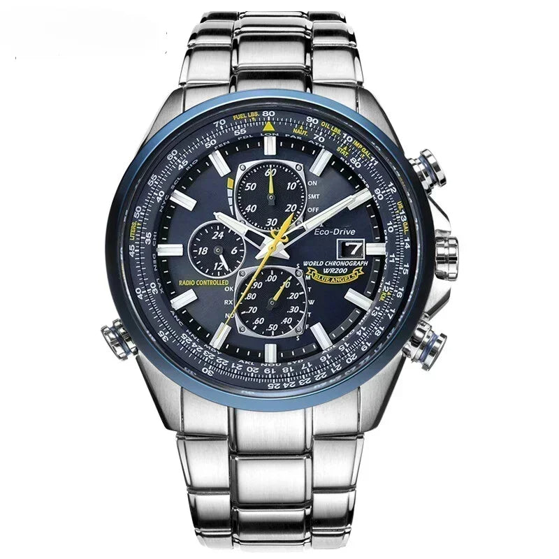 Voocci™ luxury men's quartz watch 2024 with stainless steel band and stylish blue dial features