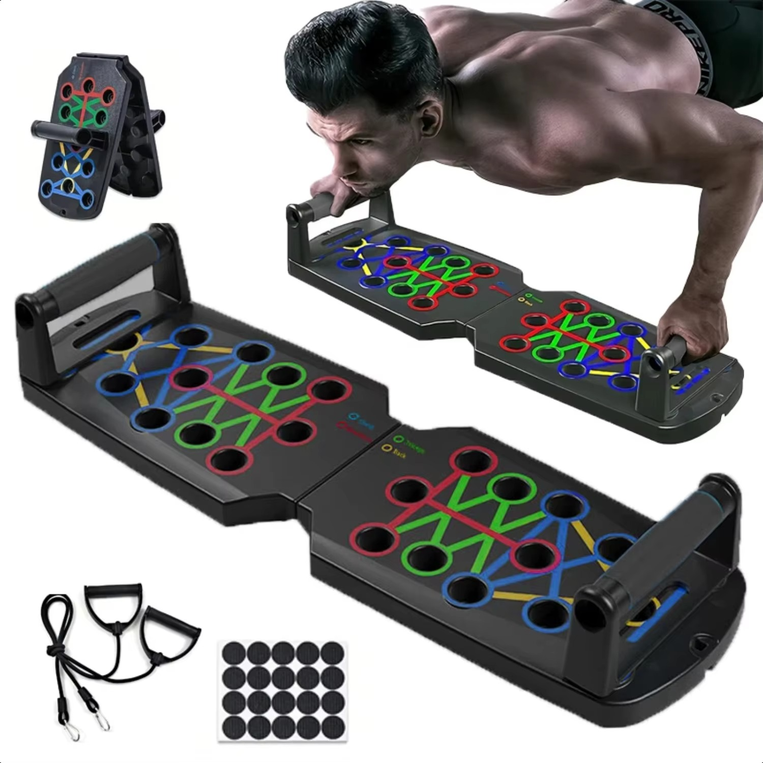 Magazaw portable push up board featuring multiple grip positions for enhanced workout versatility
