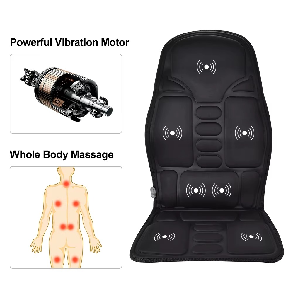 Magazaw portable vibrating massage chair pad designed for whole body relaxation with a powerful vibration motor
