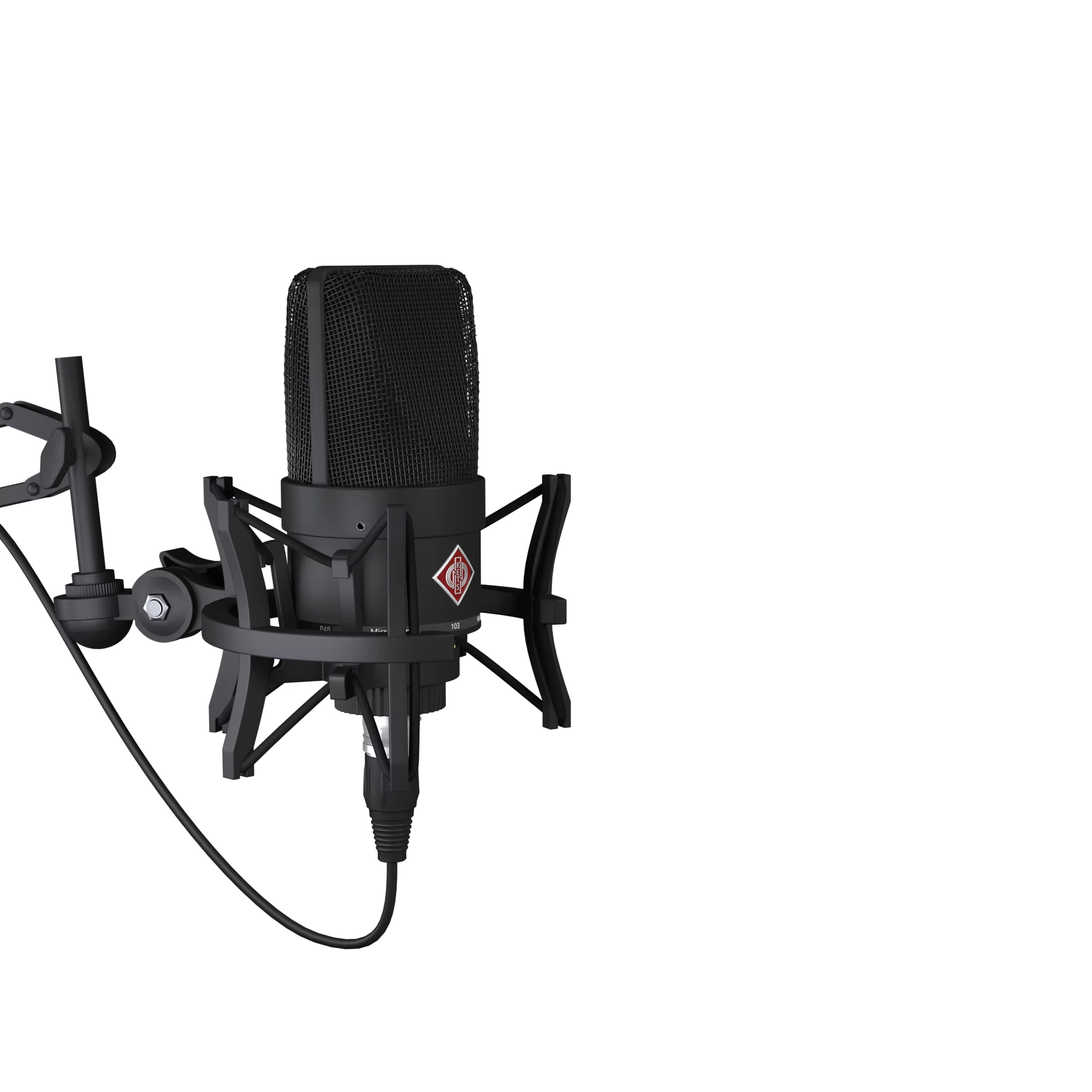 Magazaw professional studio condenser microphone with shock mount and adjustable arm for optimal sound recording