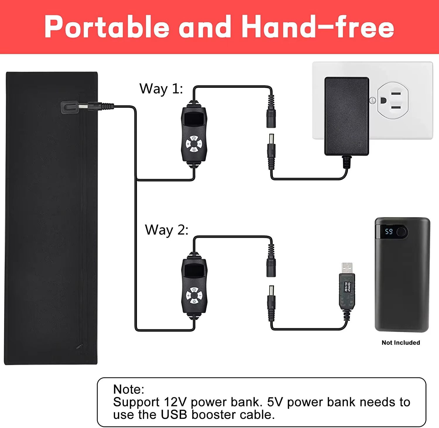 Magazaw red light therapy belt with portable design and dual power options for convenient use