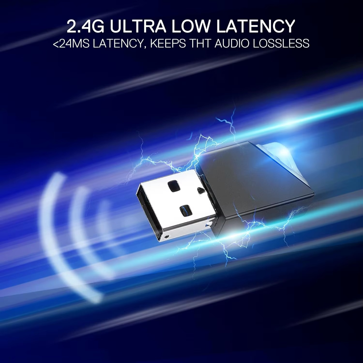 Redragon H858 wireless headset USB dongle for ultra low latency audio connection