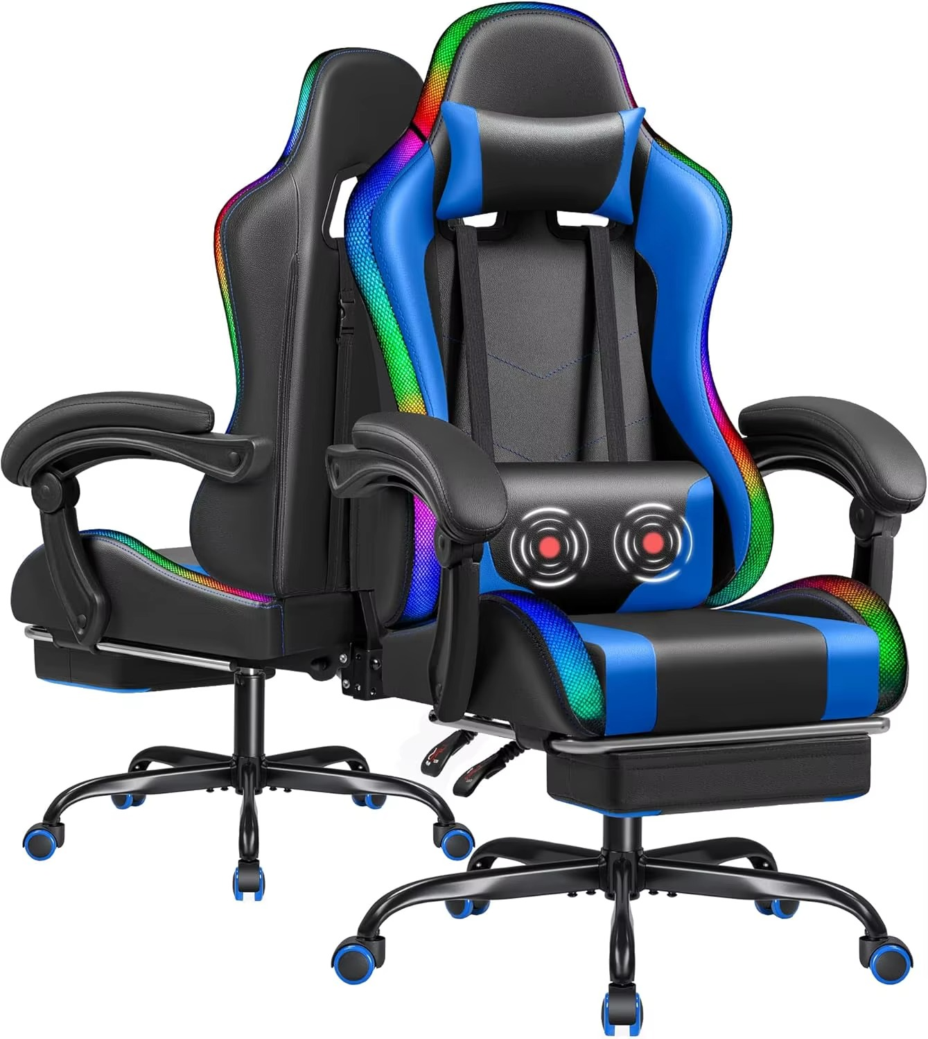 Magazaw RGB gaming chair with lights featuring ergonomic design and adjustable armrests