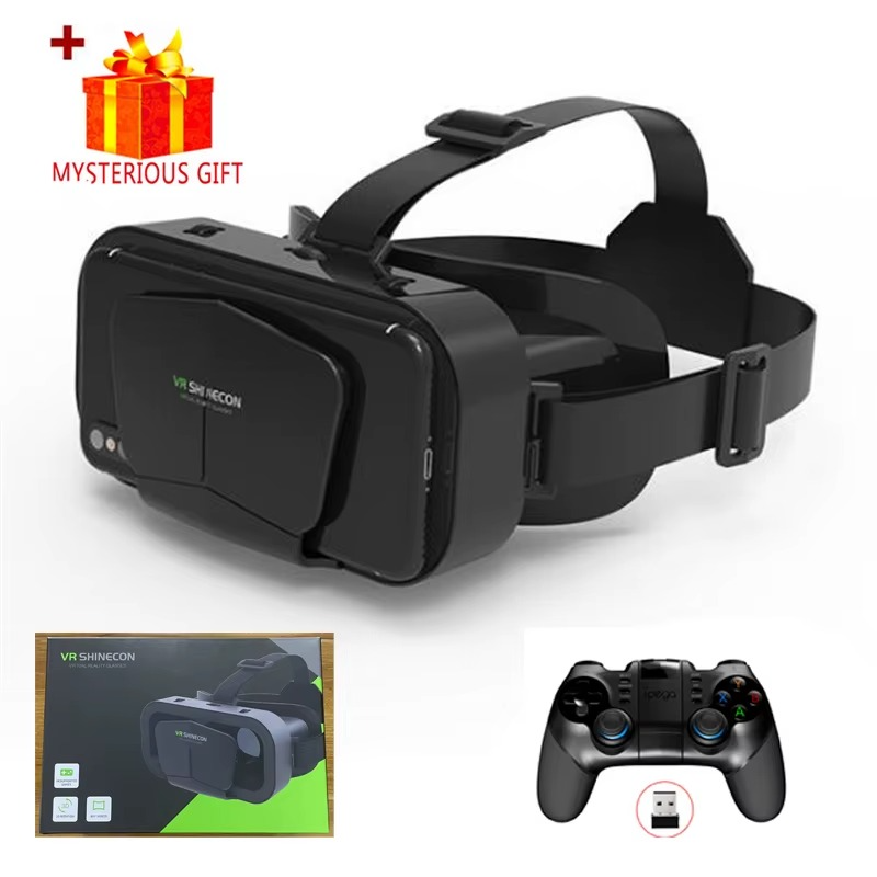 Shinecon VR headset for smartphones with controller included, perfect for immersive virtual reality experiences