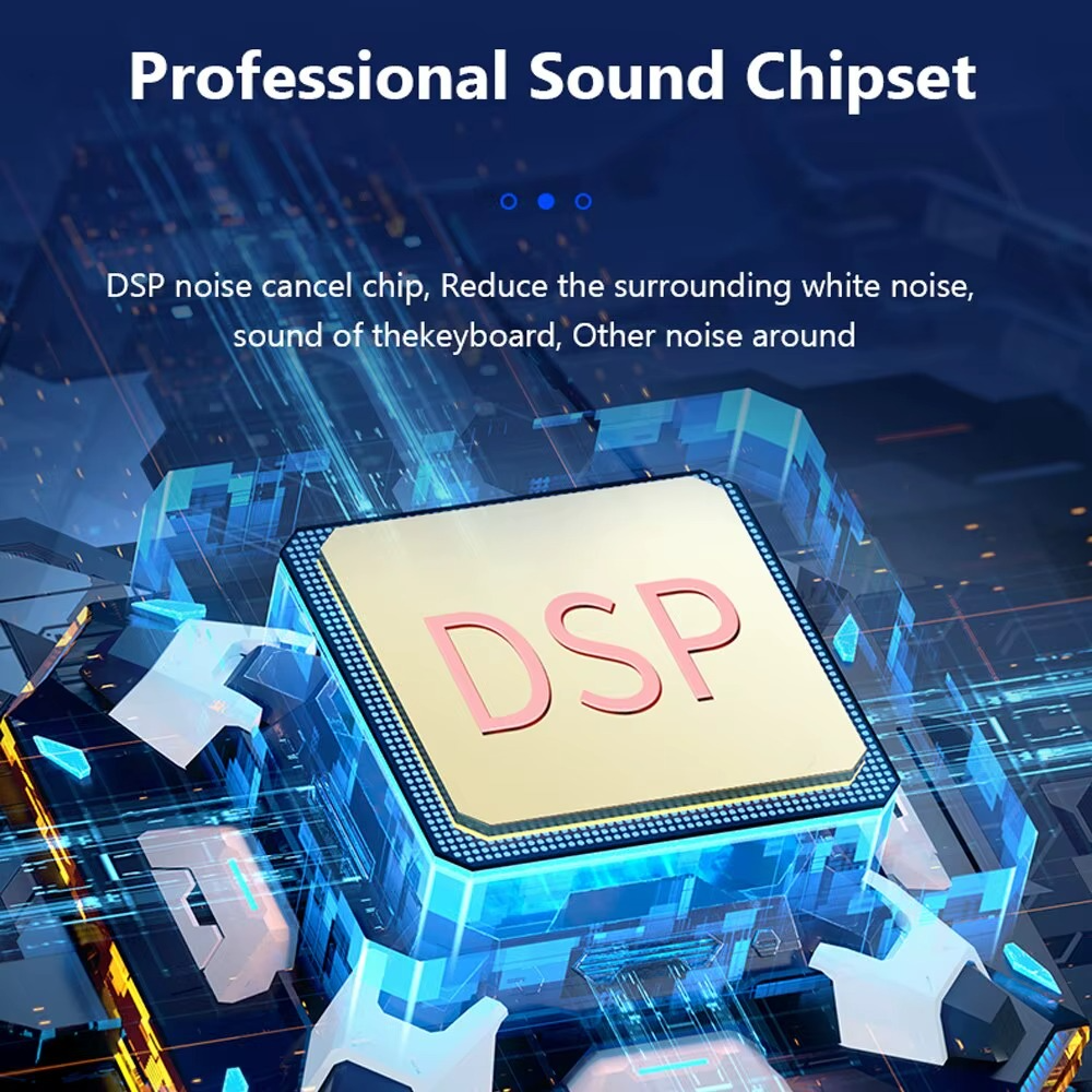 Close-up of professional sound chipset for enhanced audio quality in a podcast microphone kit