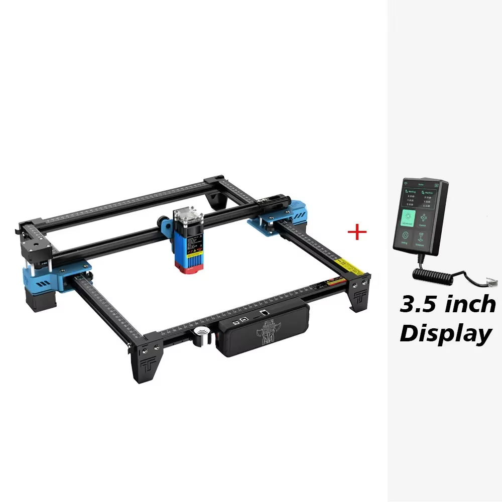 Twotrees TTS-55 Pro Laser Engraver with 3.5 inch display and adjustable components for precision engraving