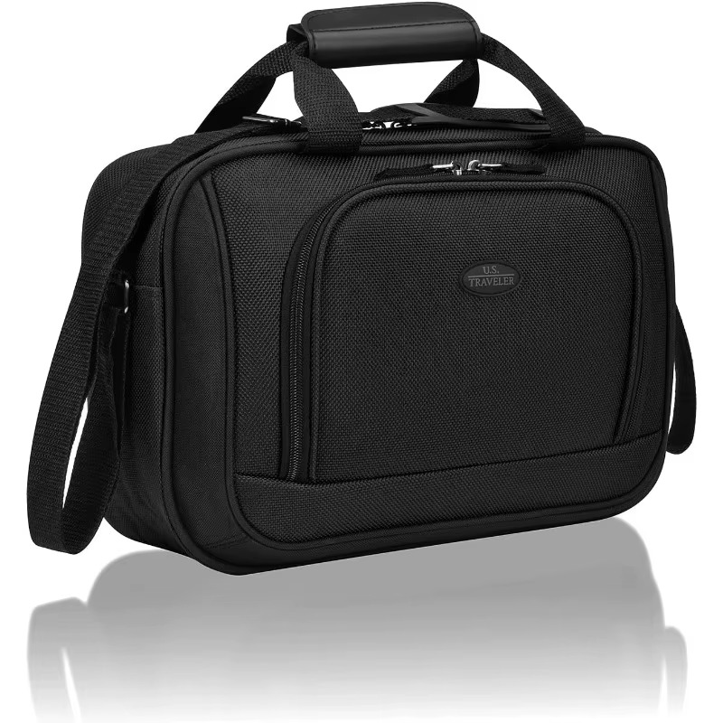 Magazaw lightweight carry-on luggage set in sleek black with sturdy handles and detachable strap