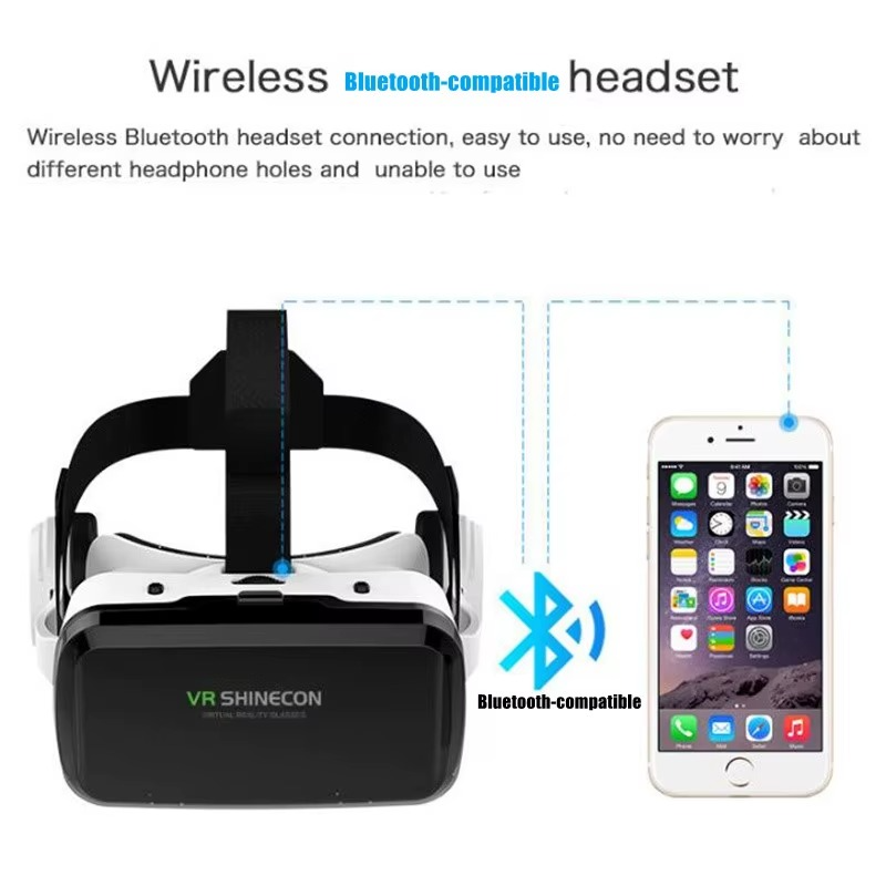 Magazaw Wireless 3D VR headset with Bluetooth compatibility for seamless connectivity and easy use.
