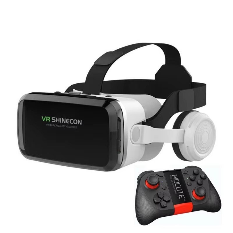Magazaw Wireless 3D VR headset with adjustable straps and included game controller for immersive gaming