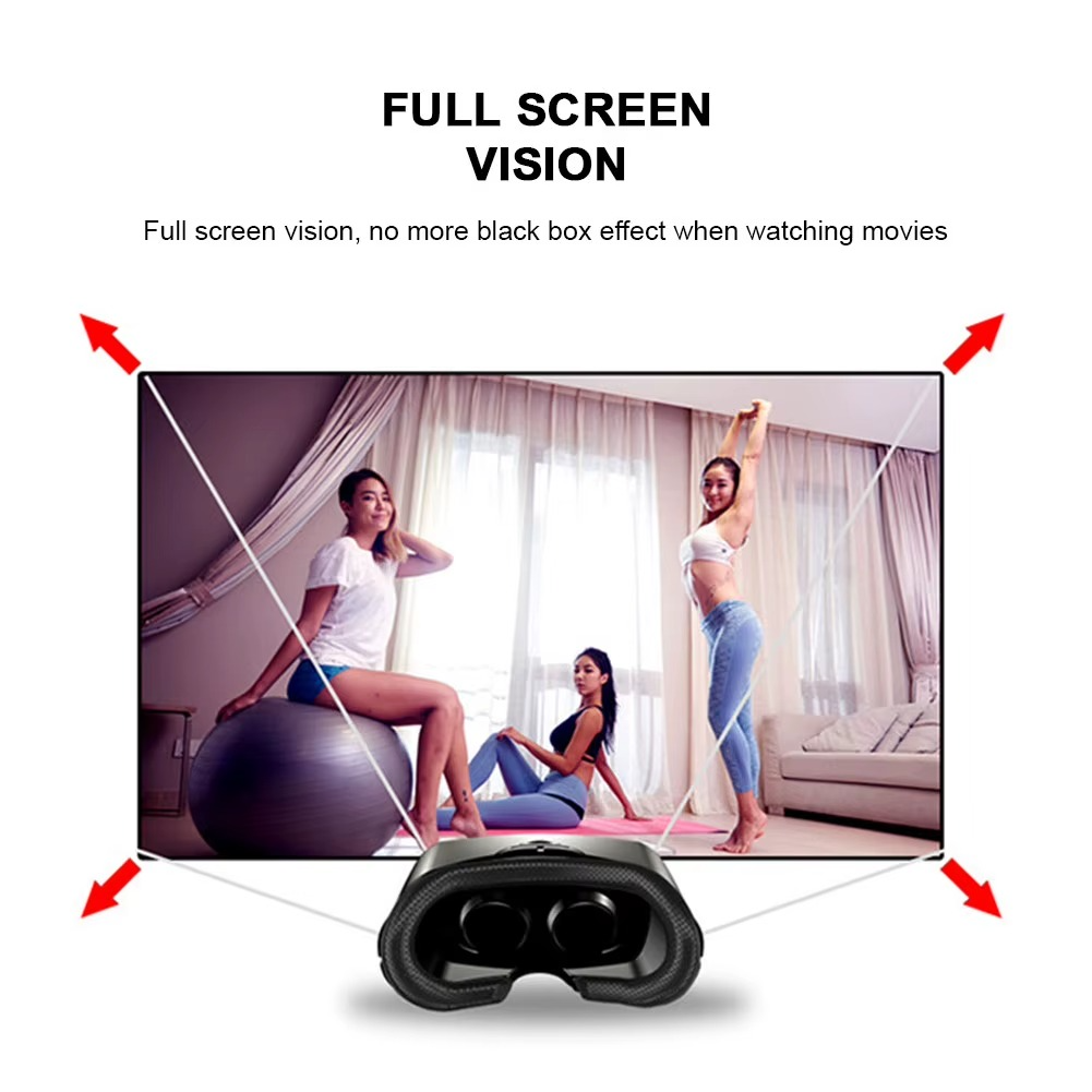 Magazaw 3D VR headset with controllers offering full screen vision for an immersive viewing experience