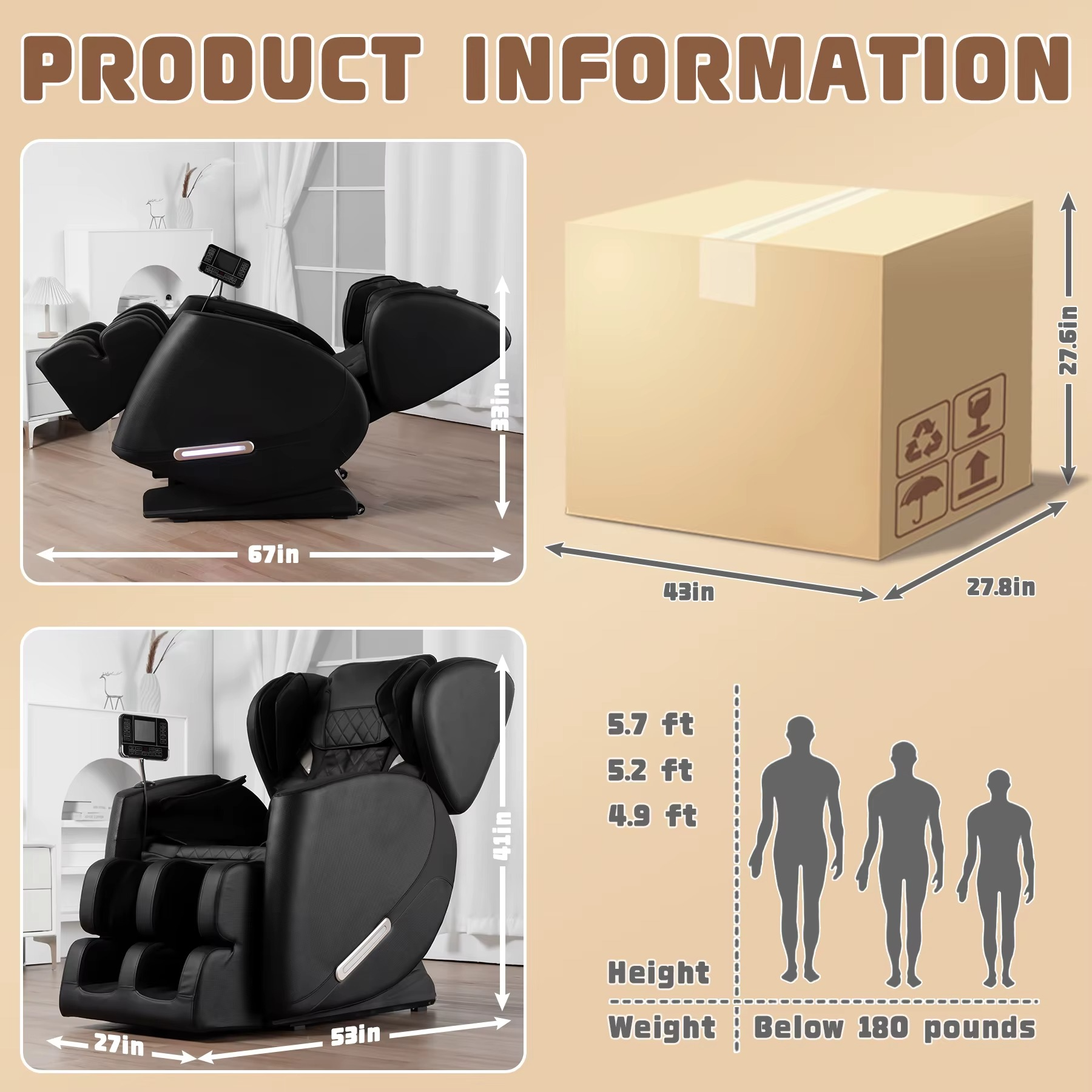 Magazaw zero gravity massage chair with ergonomic design for ultimate relaxation and comfort