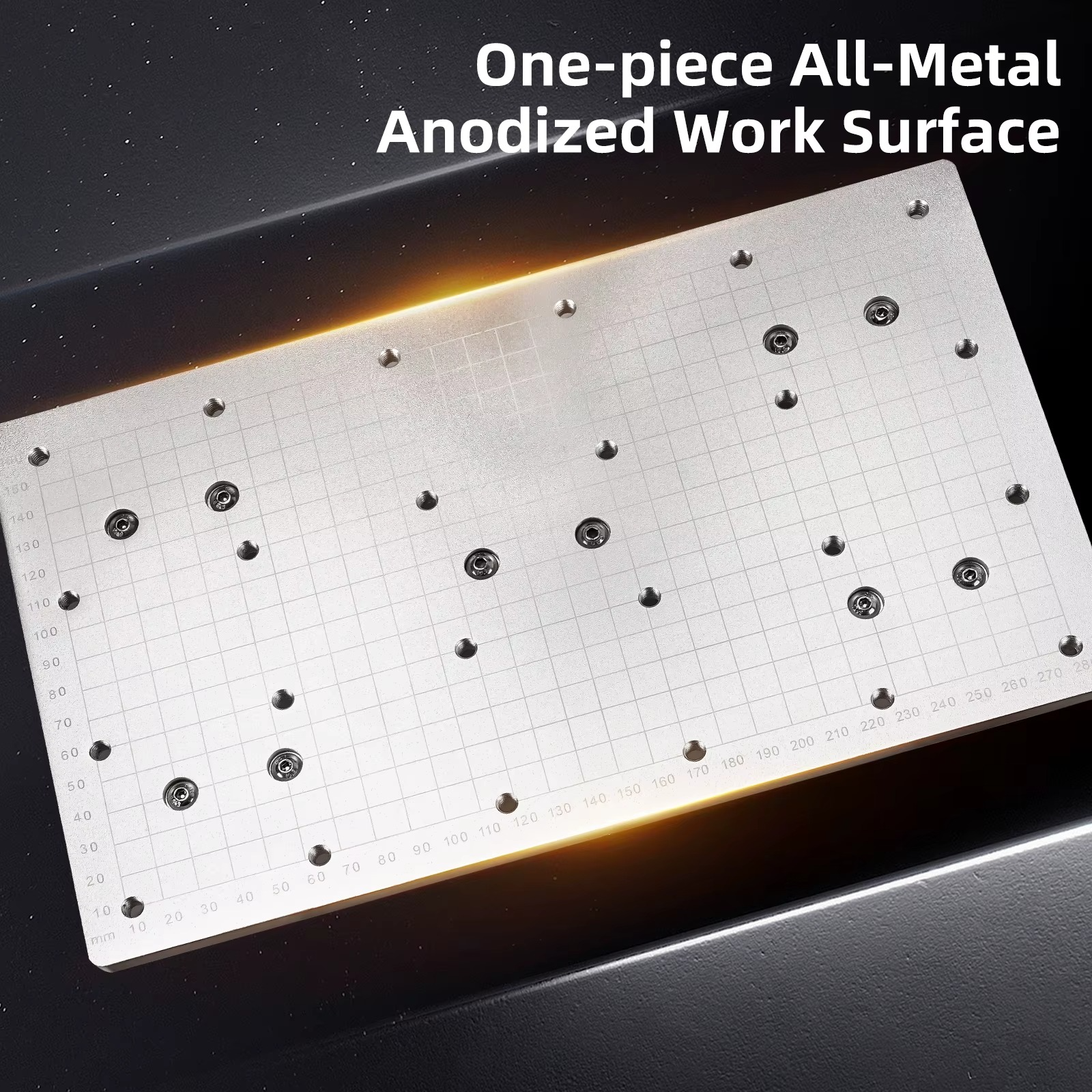 500W CNC milling machine with a one-piece all-metal anodized work surface for precision machining