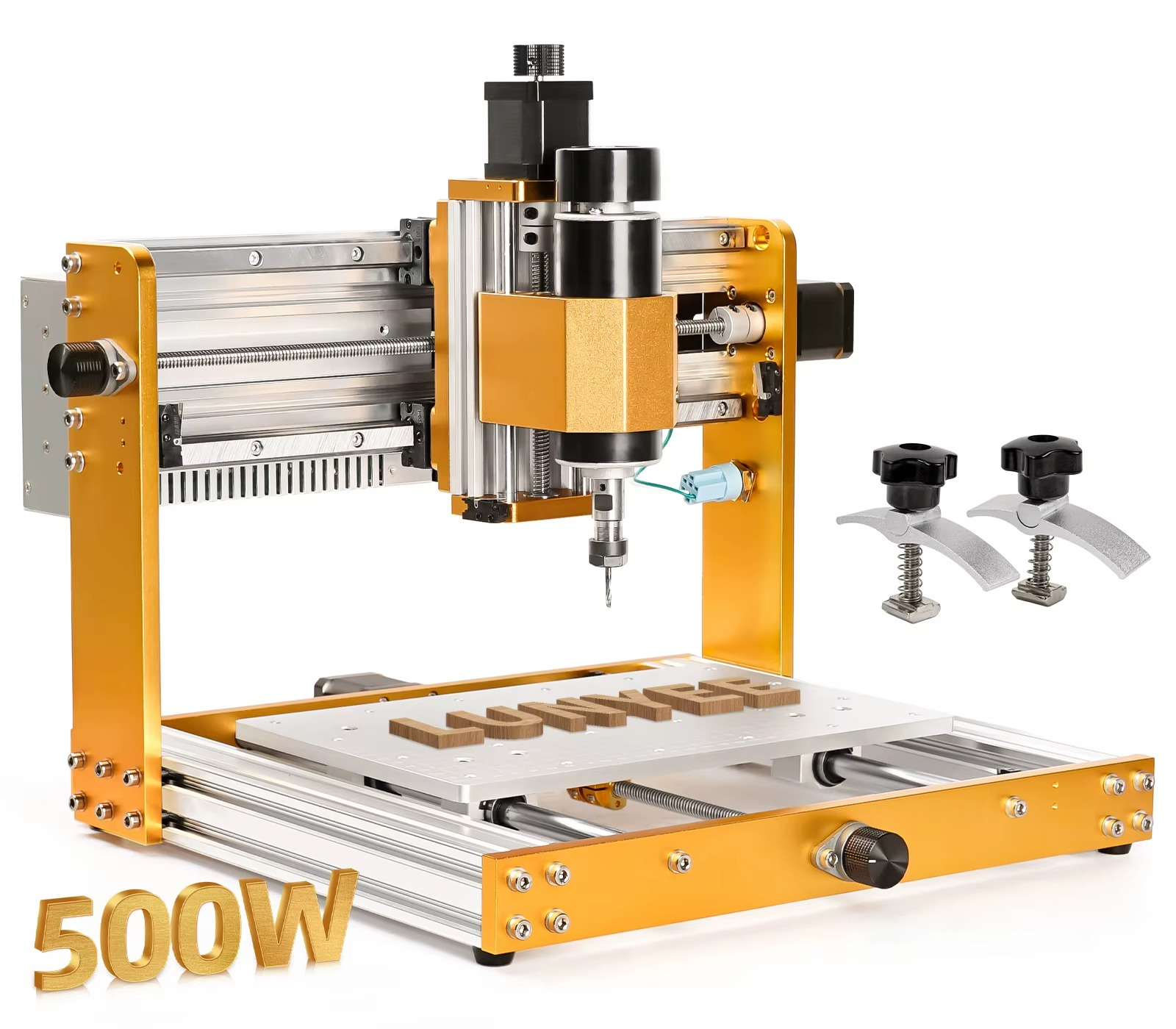 Magazaw 500W CNC milling machine with precision cutting tool and adjustable clamps
