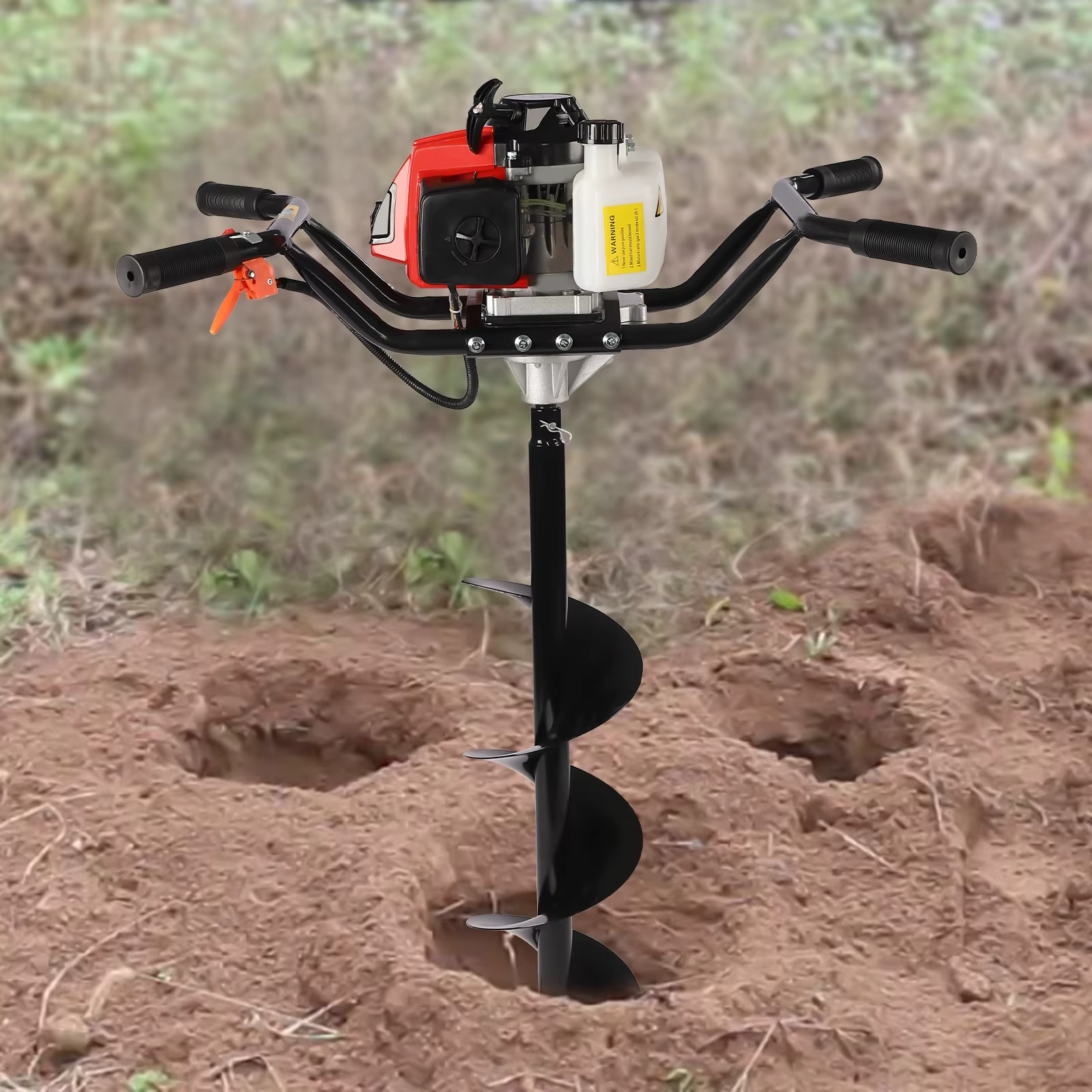 Magazaw™ 63cc gas post hole digger with dual handles designed for efficient digging in various soil types