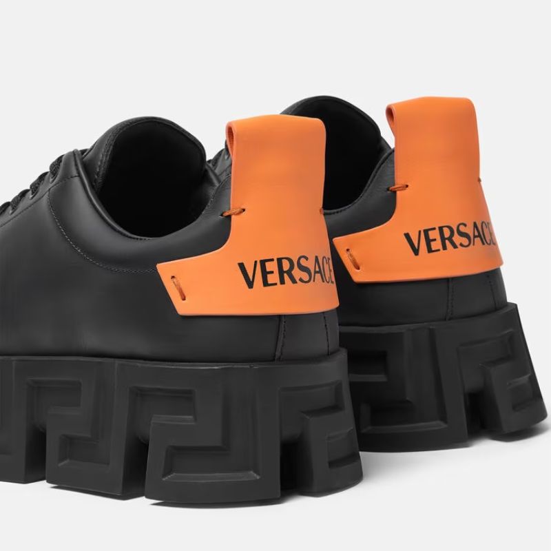 Greca Labyrinth Sneakers Luxury Orange+Black - Nevada Shoe