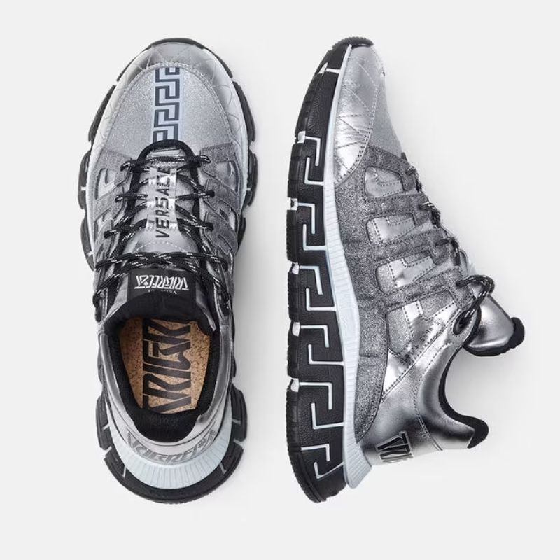 Trigreca Sneakers Luxury Silver - Nevada Shoe