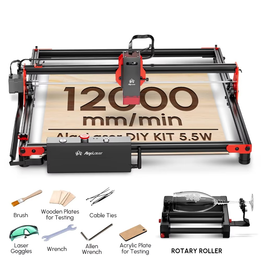 Magazaw DIY laser engraver kit with rotary roller and accessories for versatile engraving projects