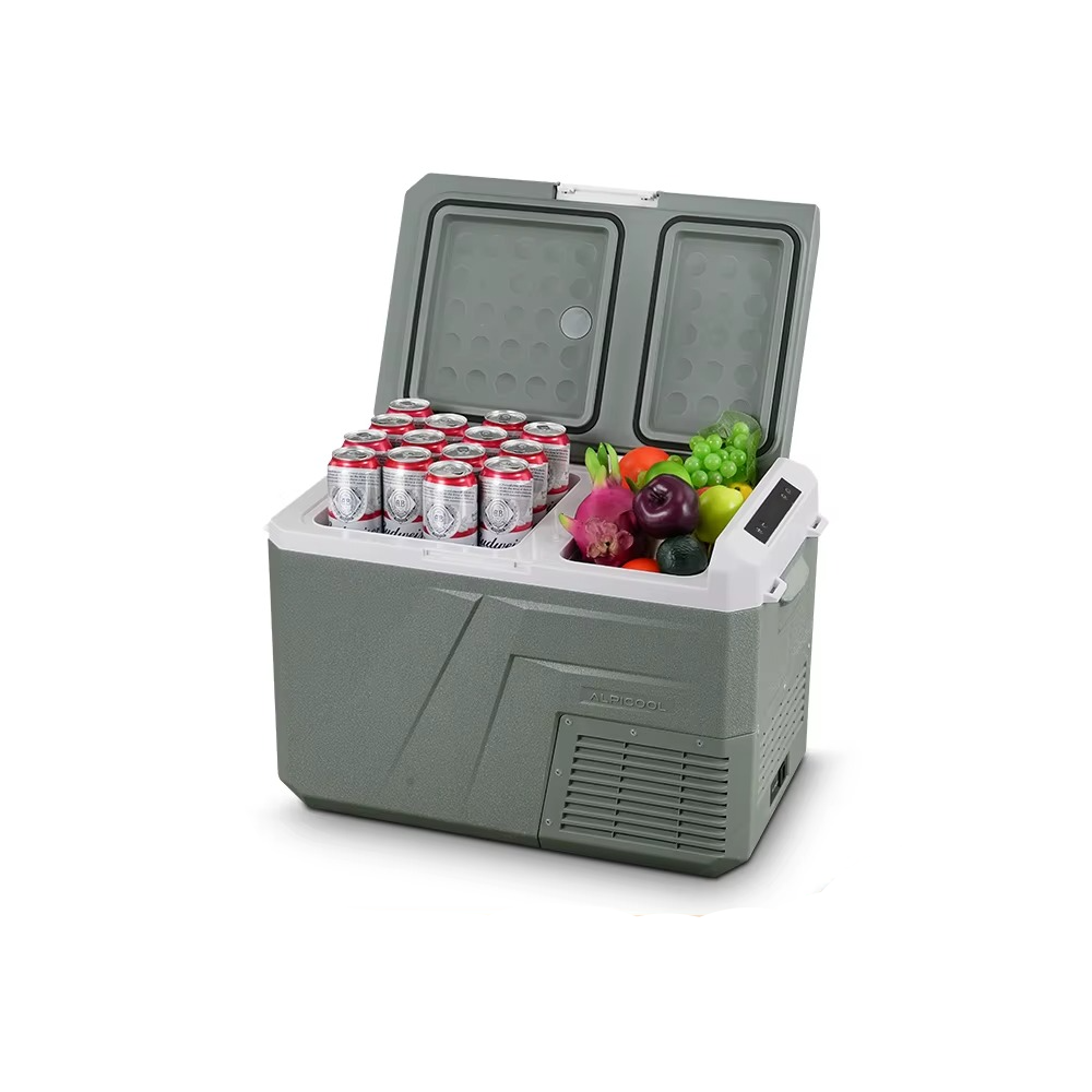 Magazaw car refrigerator dual zone designed to store drinks and fruits with spacious interior