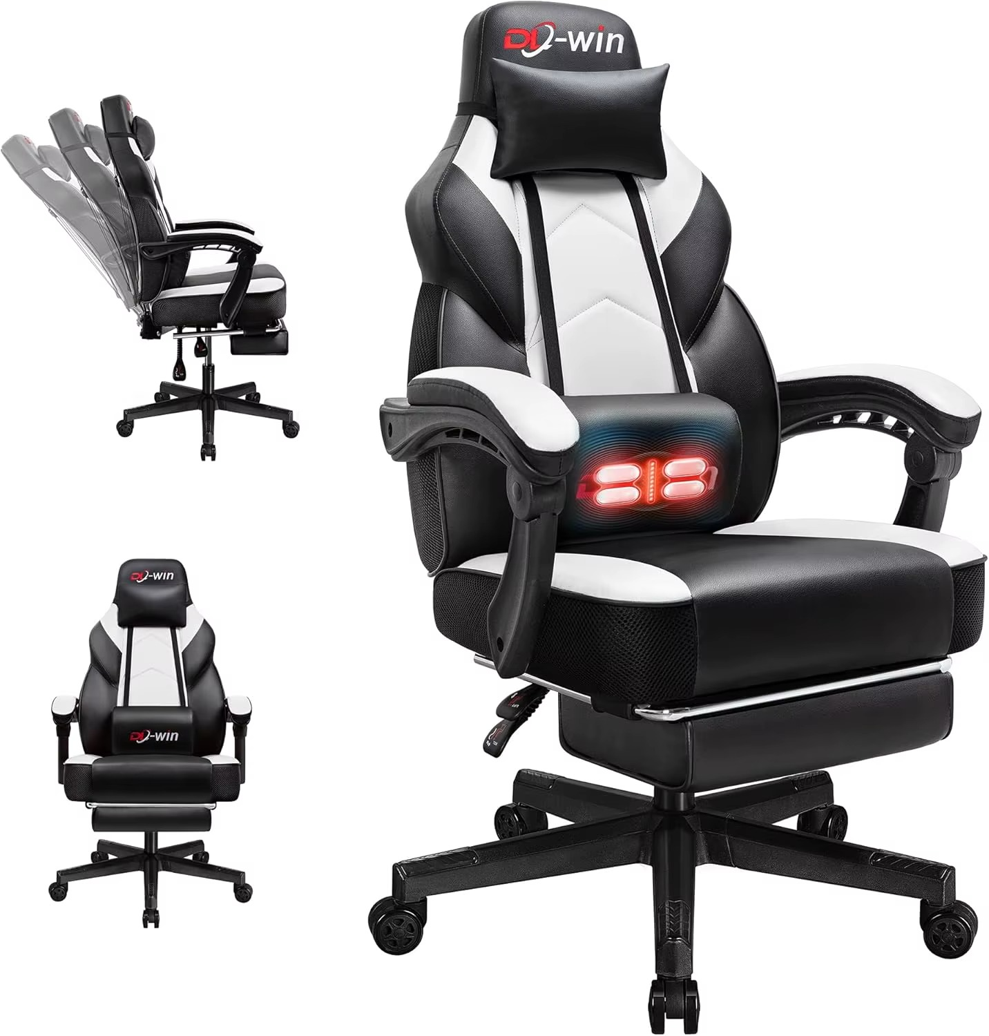Magazaw ergonomic gaming chair with massage features adjustable backrest and stylish design for comfort