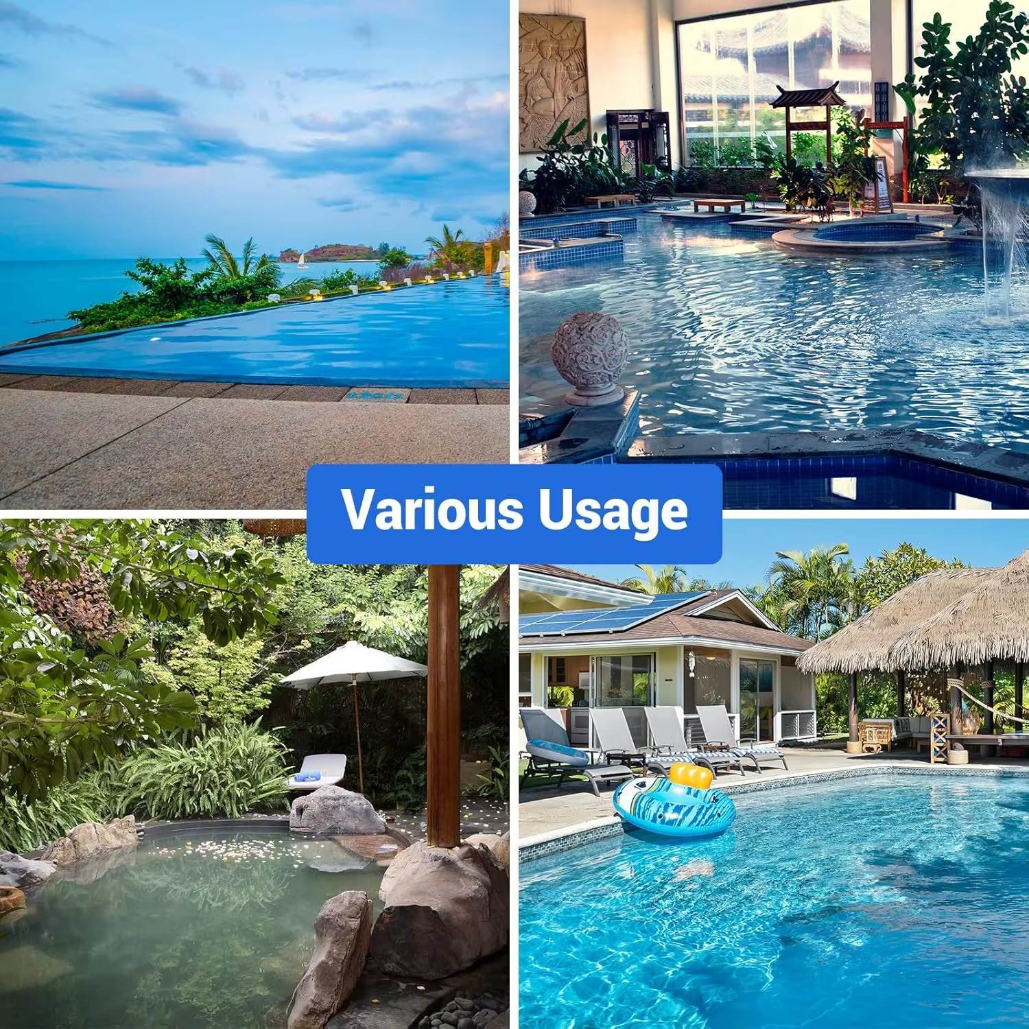 Magazaw™ submersible pool cover pump 3000 GPH ideal for various pool types and settings