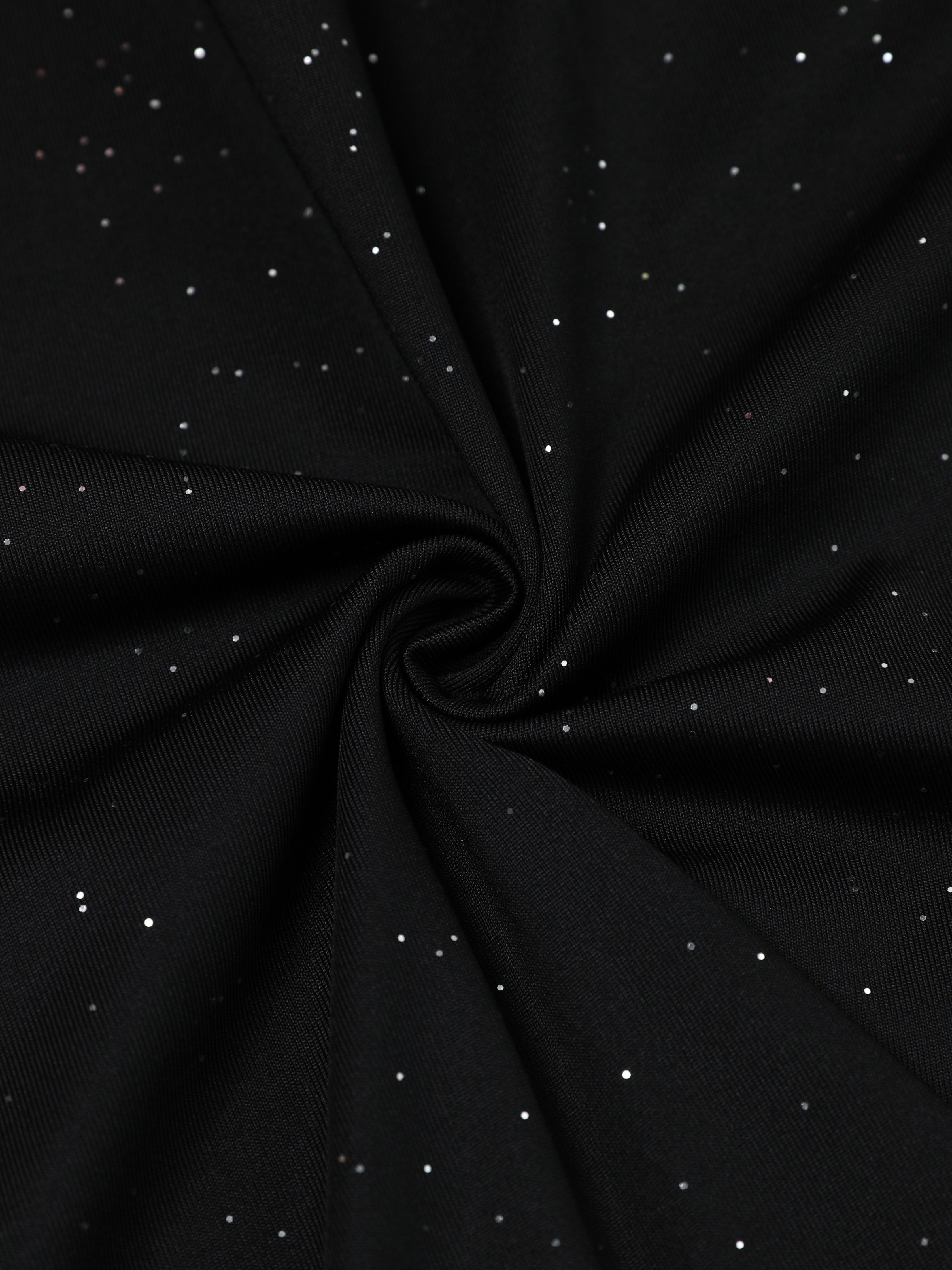 Close-up of soft fabric with sparkling sequins, ideal for a red sequined bodycon dress