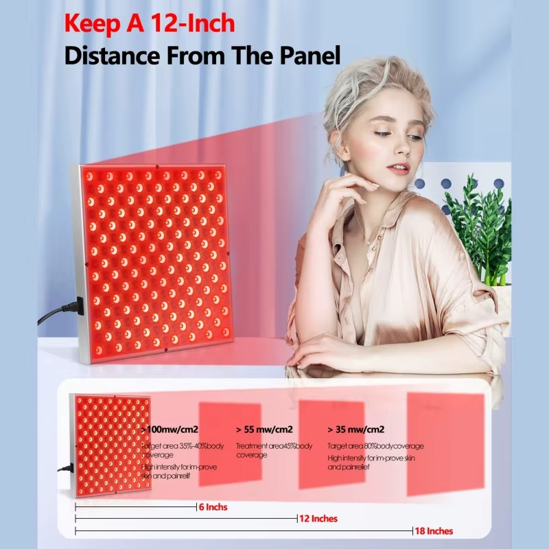 Magazaw™ LED red light therapy panel for skin rejuvenation and wellness with usage guidance