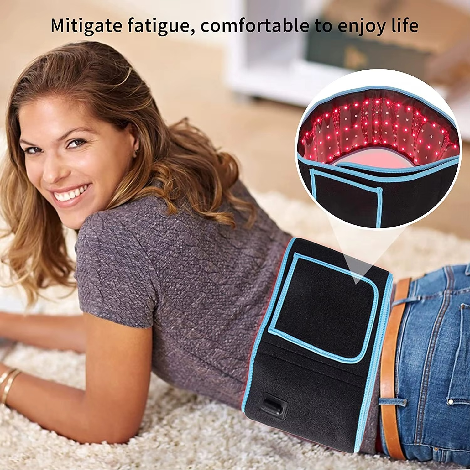 Magazaw red light therapy belt designed to mitigate fatigue and provide comfortable relief