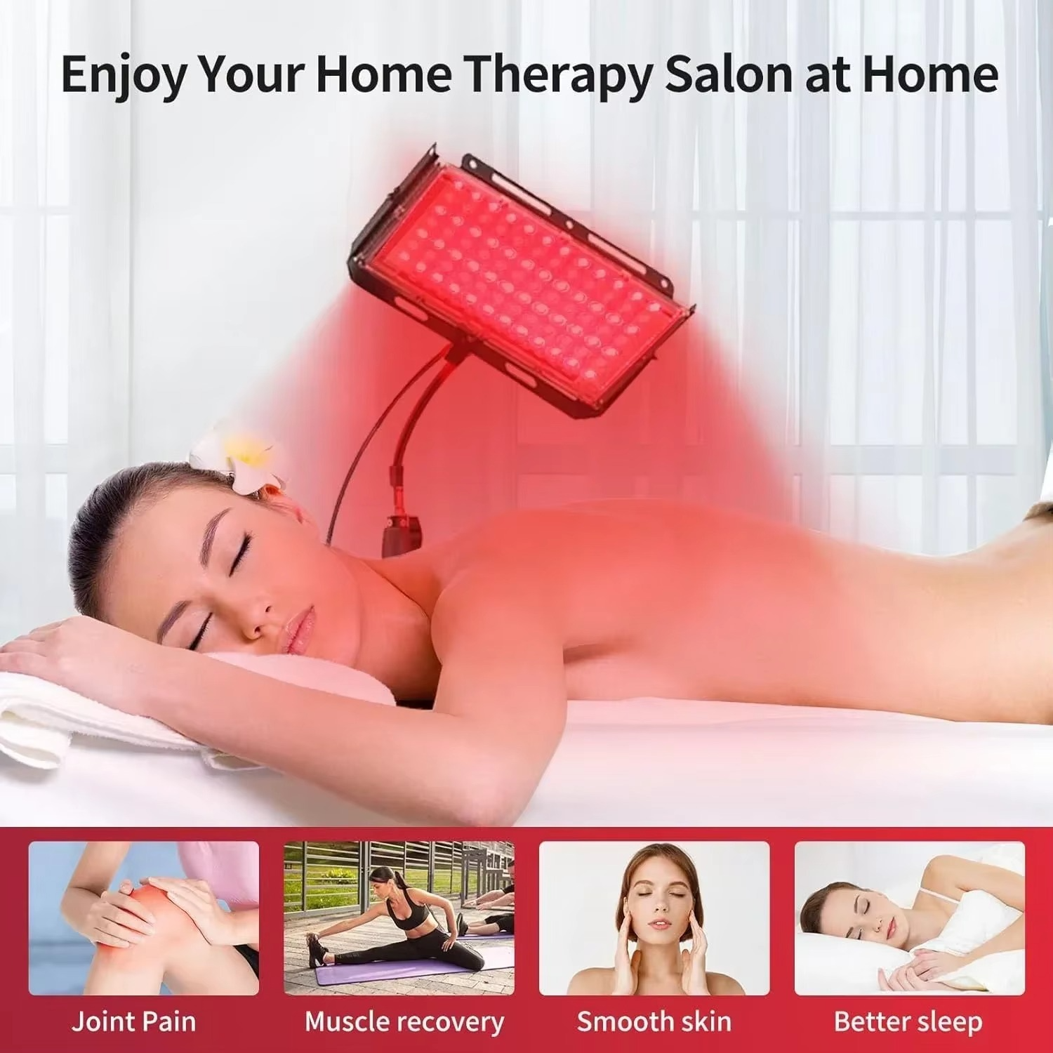 Magazaw™ red light therapy lamp providing soothing treatment for joint pain and muscle recovery at home