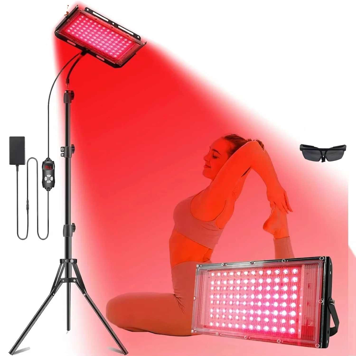 Magazaw red light therapy lamp with adjustable stand for effective light treatment