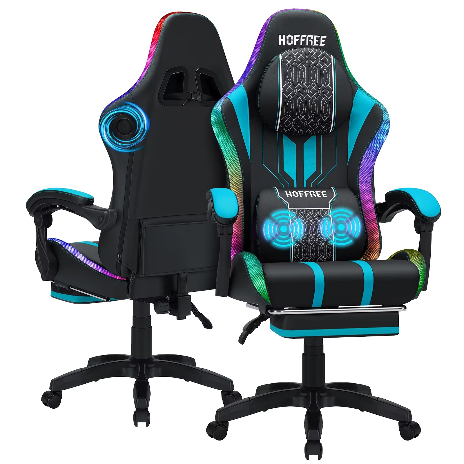 Magazaw RGB gaming chair with massage features and ergonomic design for comfort during long gaming sessions